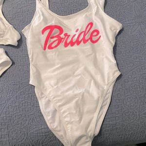 Bride one piece swimsuit